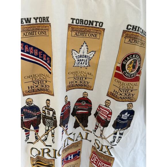 NHL VTG  Men's S T Shirt Original Six Rangers Leafs Bruins Graphic - Picture 3 of 4